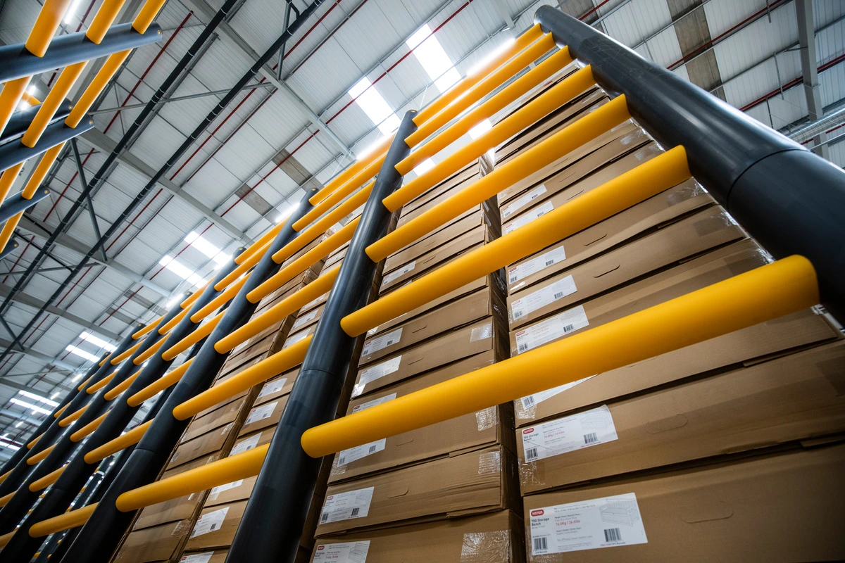 A-SAFE Topple protection around stored inventory