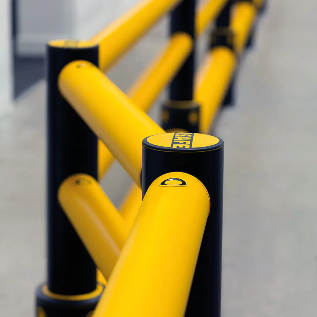 A-SAFE engineered polymer barrier during impact testing
