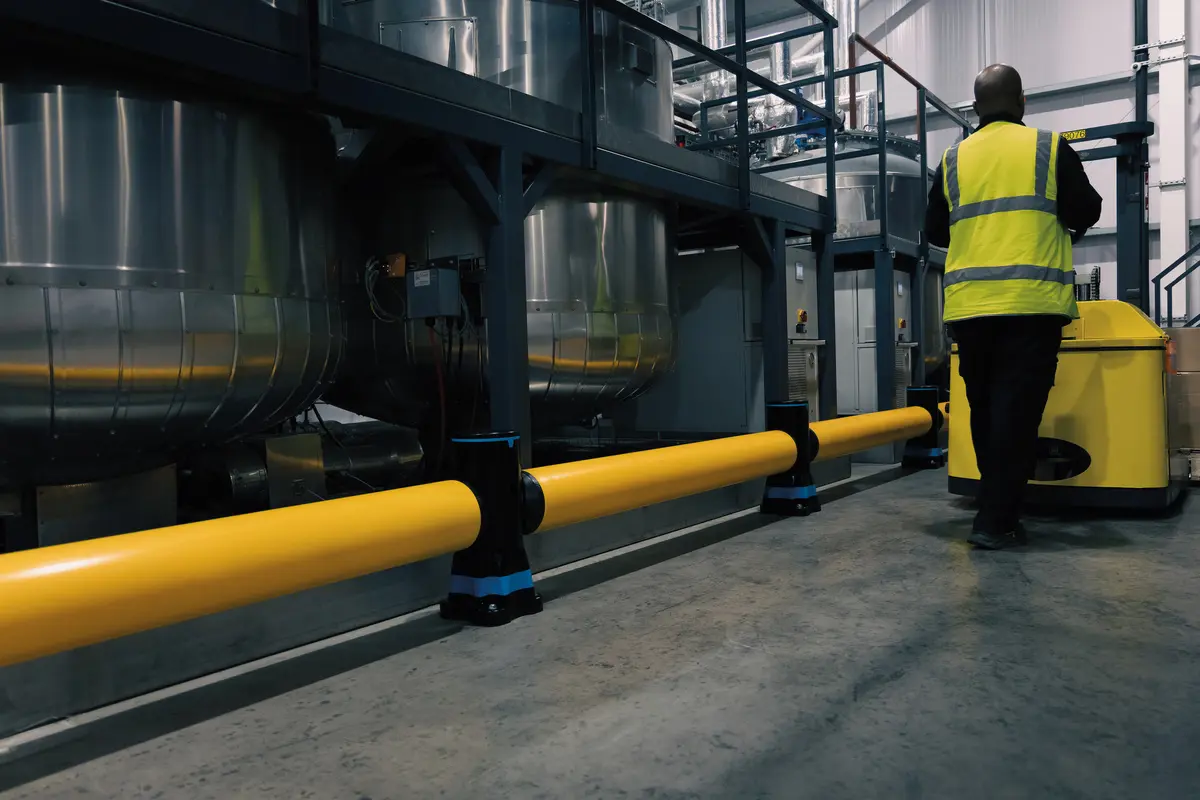 A-SAFE barrier protecting automotive production machinery